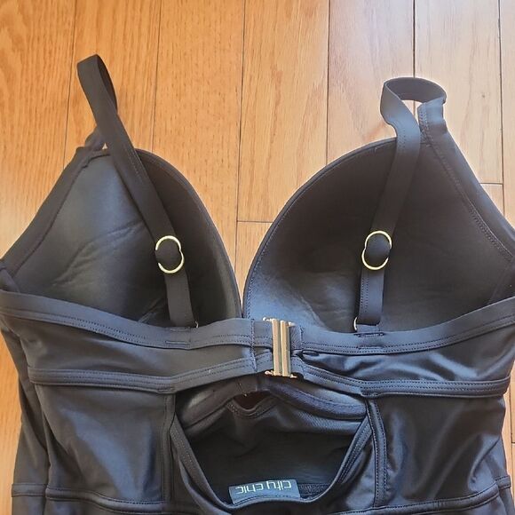 City Chic Black One-Piece Swimsuit with Adjustable Straps- Women's SIZE XS - Picture 4 of 6